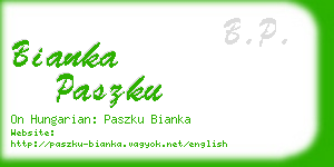 bianka paszku business card